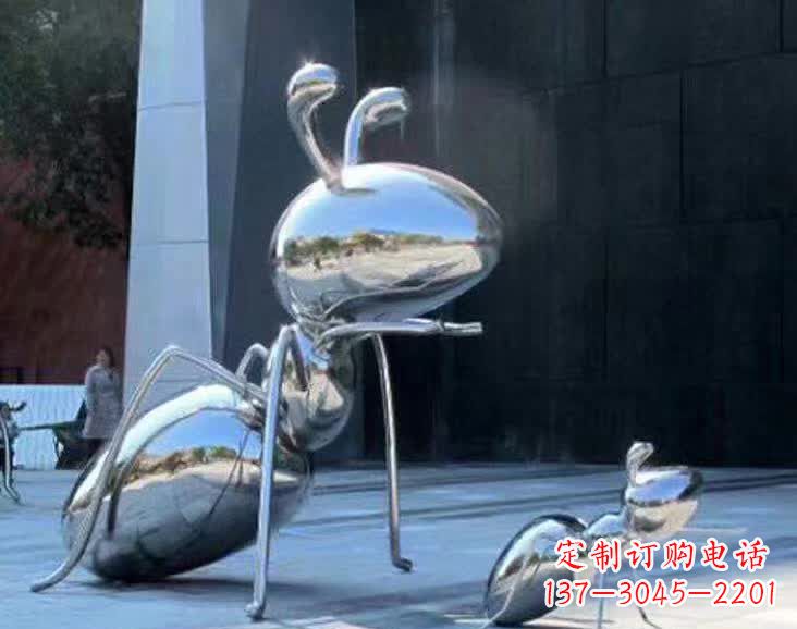 泰州镜面抛光不锈钢蚂蚁雕塑