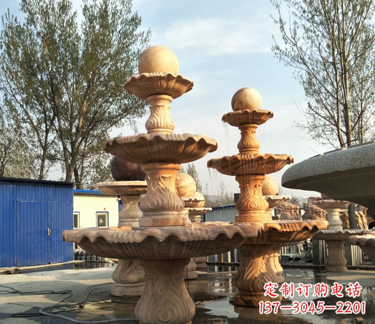 泰州古典九龙喷泉雕塑,可观赏九龙戏珠石