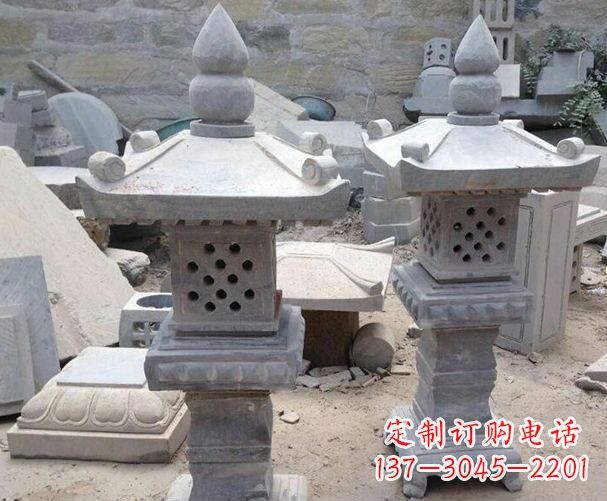 泰州酒店景观镂空石灯石雕