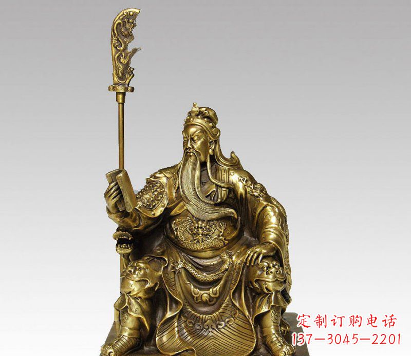 泰州中领雕塑:精美关公铜雕艺术品
