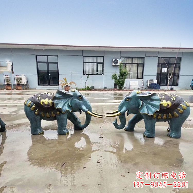 泰州优雅可爱的烤漆铜雕小象