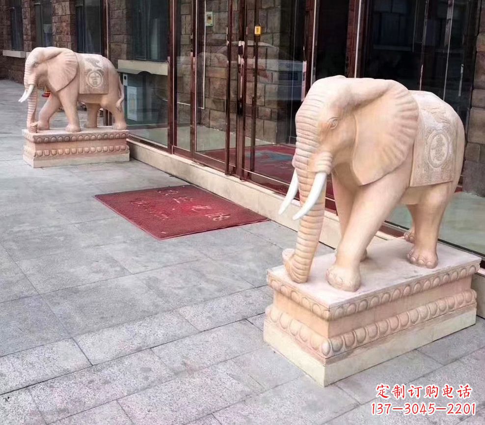 泰州刻绘石雕大象