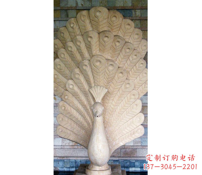 泰州孔雀开屏石雕