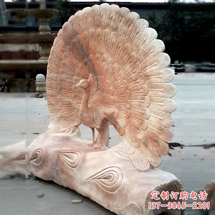 泰州艺术精美的孔雀石红雕塑