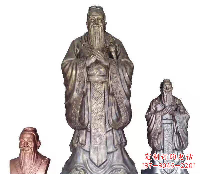 泰州孔子雕塑校园人物雕塑户外摆件