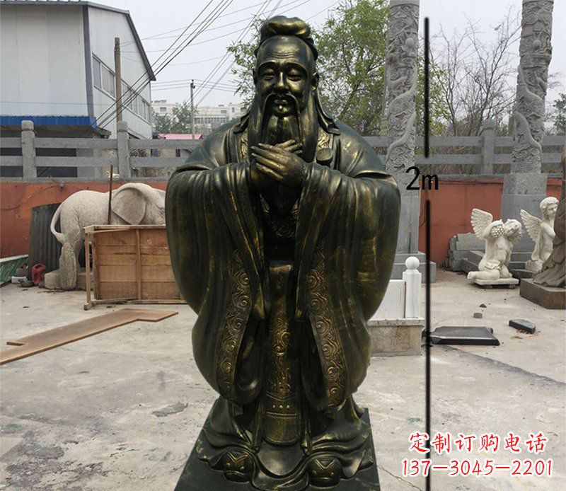 泰州孔子古代名人铜雕 (3)