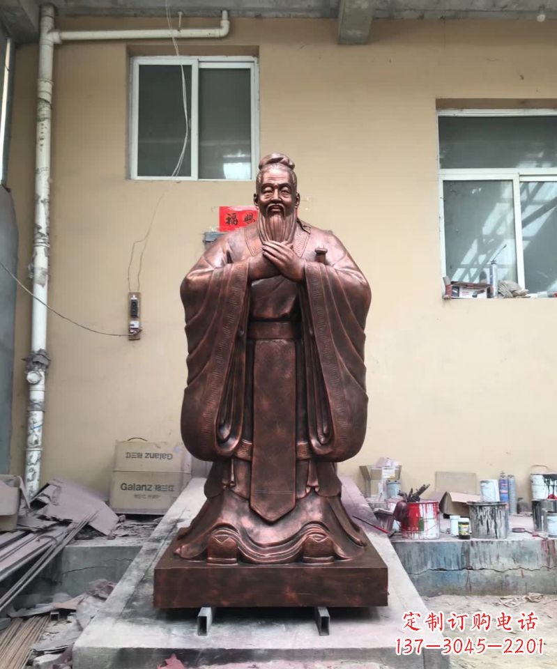 泰州传承中华文化精髓，尊崇古代伟大思想家——中领雕塑定制孔子雕塑