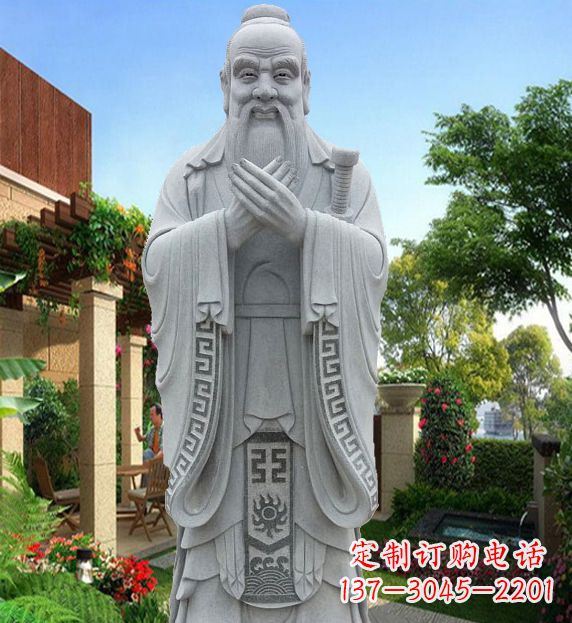 泰州备受尊崇的孔子青铜雕塑