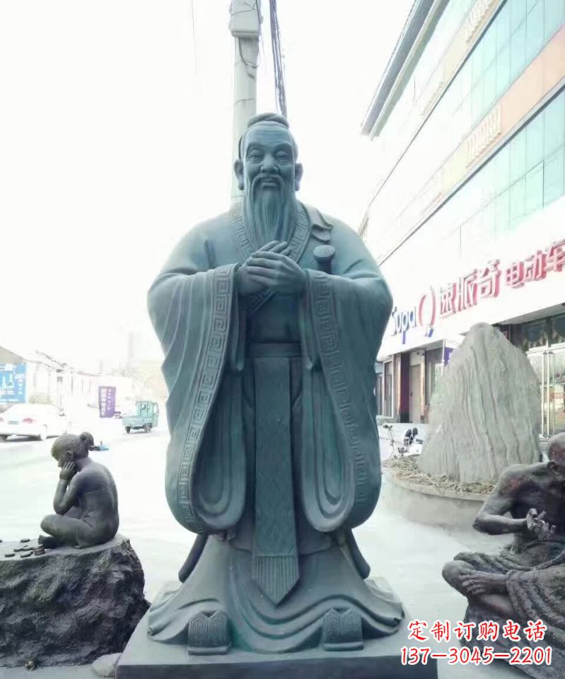 泰州拥有传统文化气息的精美孔子雕像