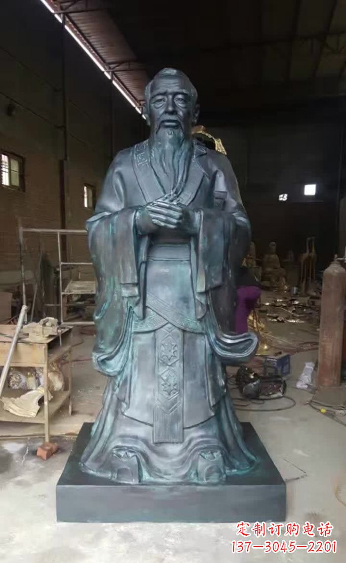 泰州中领雕塑的孔子青铜雕塑