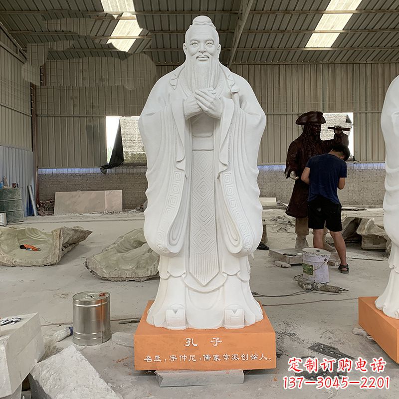 泰州孔子人物石雕