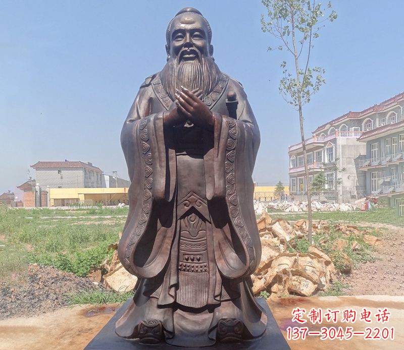泰州拥有历史传承的孔子铜雕