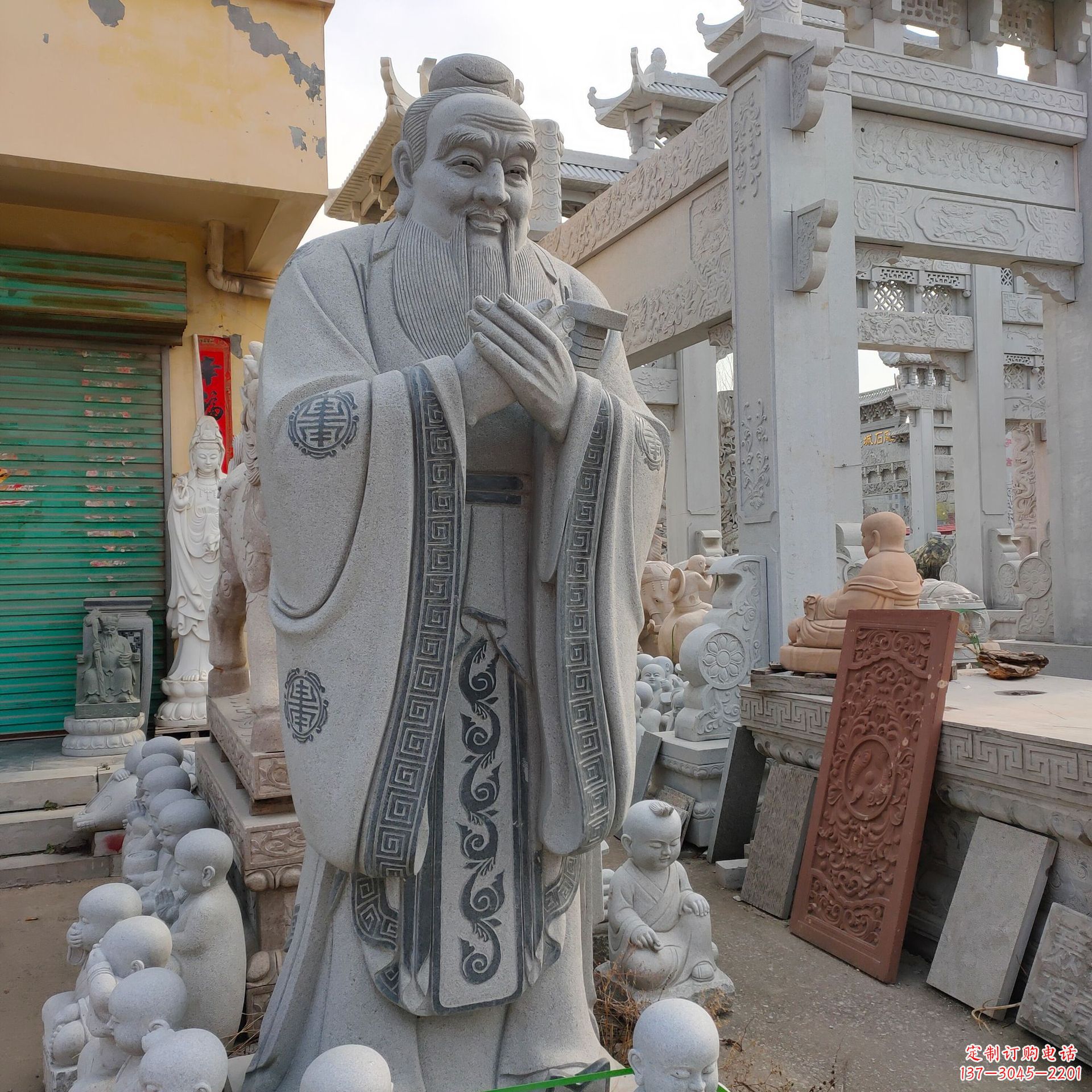 泰州古韵传神,赞美伟大的孔子雕塑