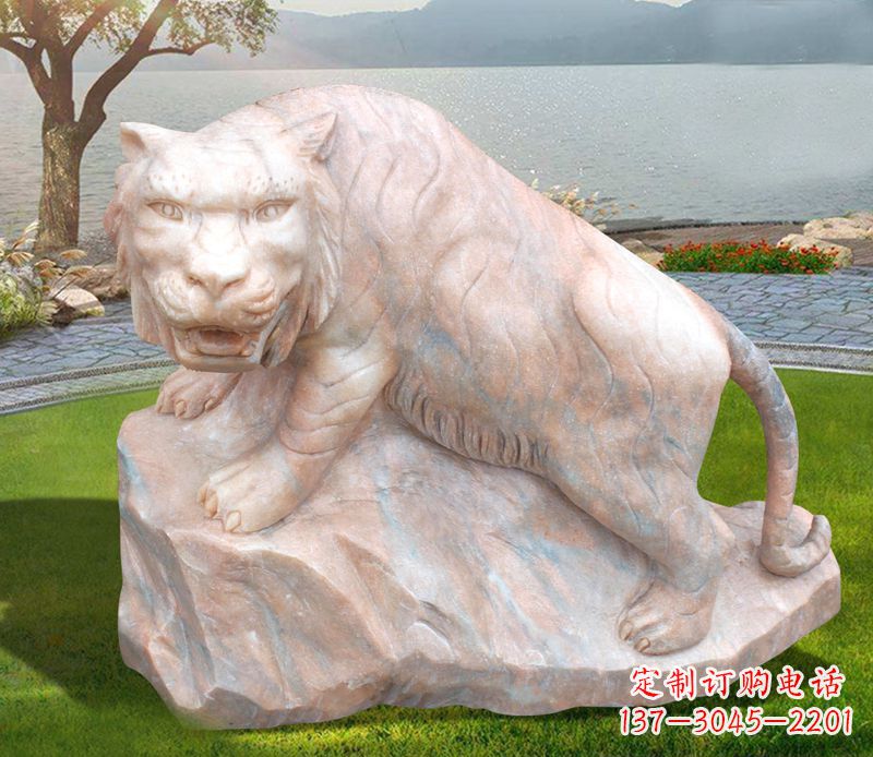 泰州金灿灿的老虎石雕公园动物摆件