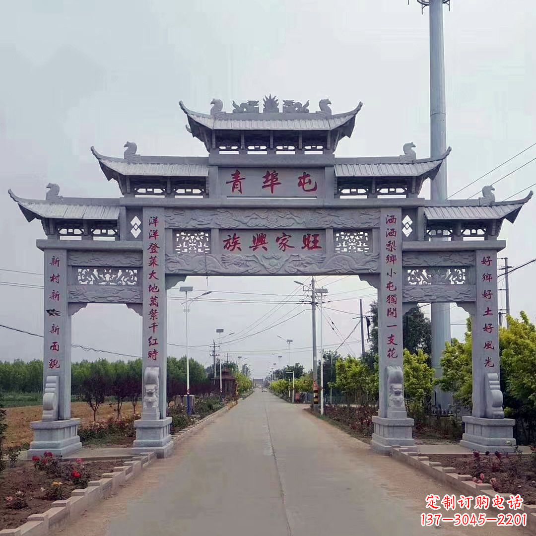 泰州精致牌坊雕塑，精美式微精致