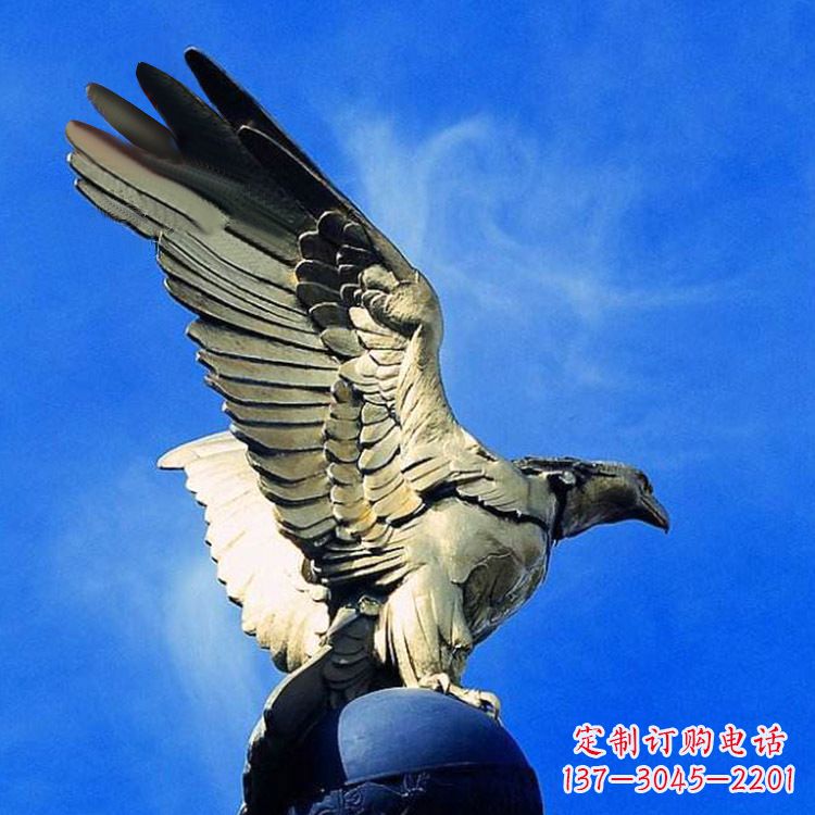 泰州唯美老鹰玻璃钢仿铜雕塑玻璃钢雕塑以其简约…