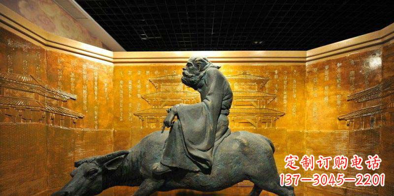 泰州精美老子骑牛铜雕,领略古代文化魅力