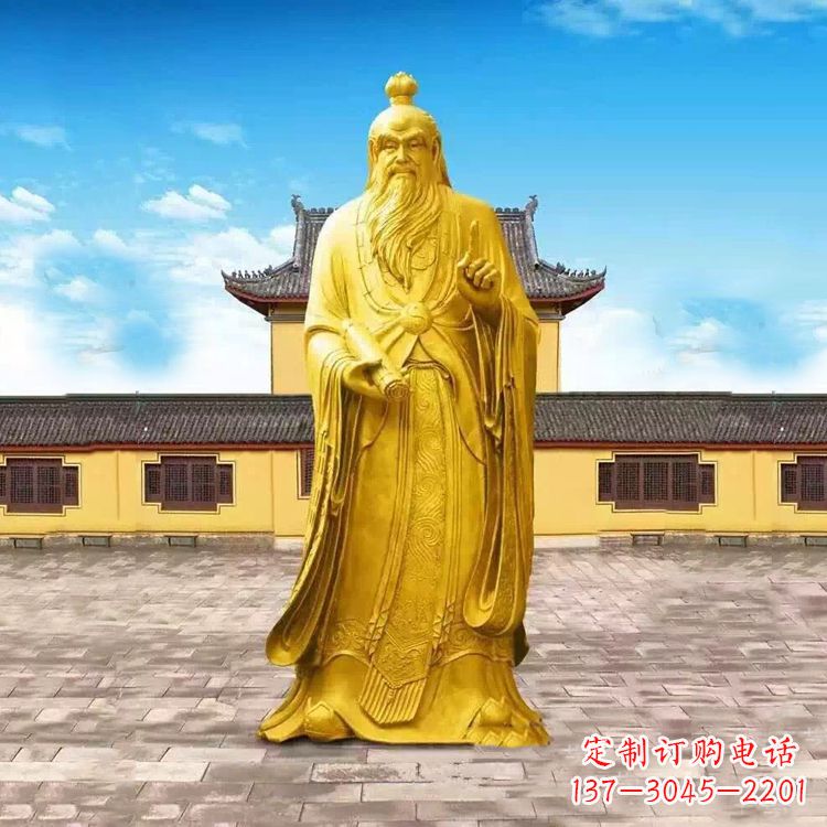 泰州中领雕塑老子骑牛石雕