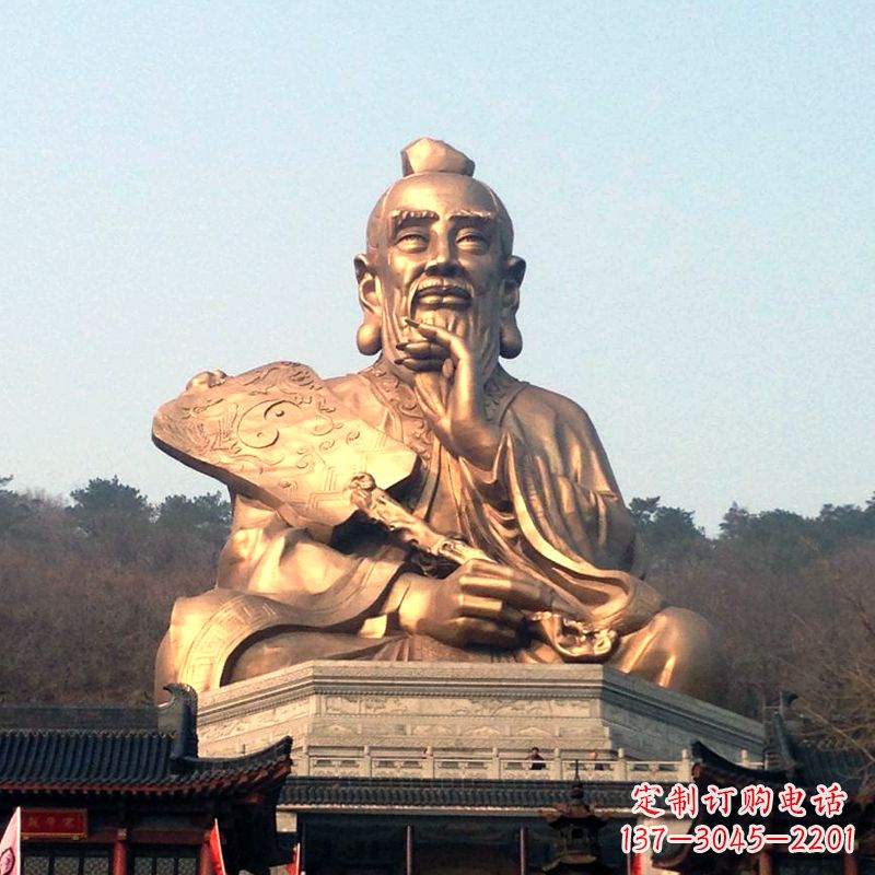泰州真谛雕塑·老子铜雕像,传承中国文化