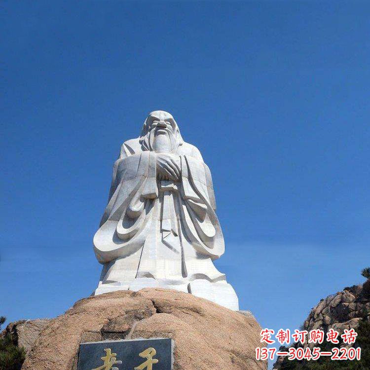 泰州经典的老子雕像,手工制作的沉思之作