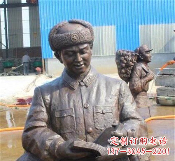 泰州中领雕塑:雷锋名人铜雕