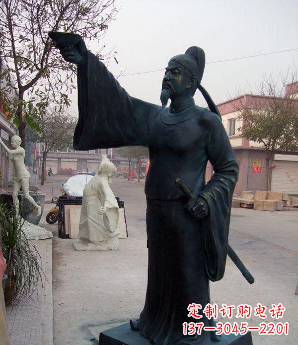 泰州李白诗仙铜雕,精美制作,永久传承
