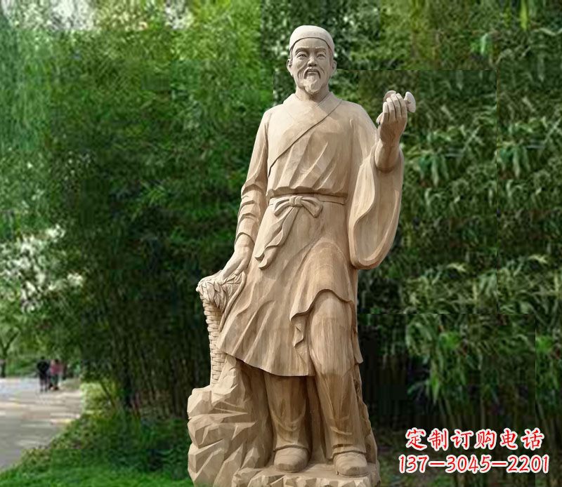 泰州精美雕塑——李时珍大理石雕塑