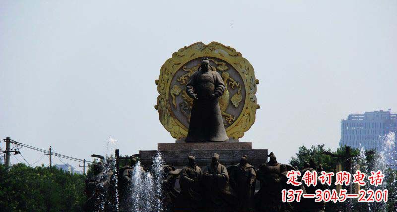 泰州李世民古代名人铜雕