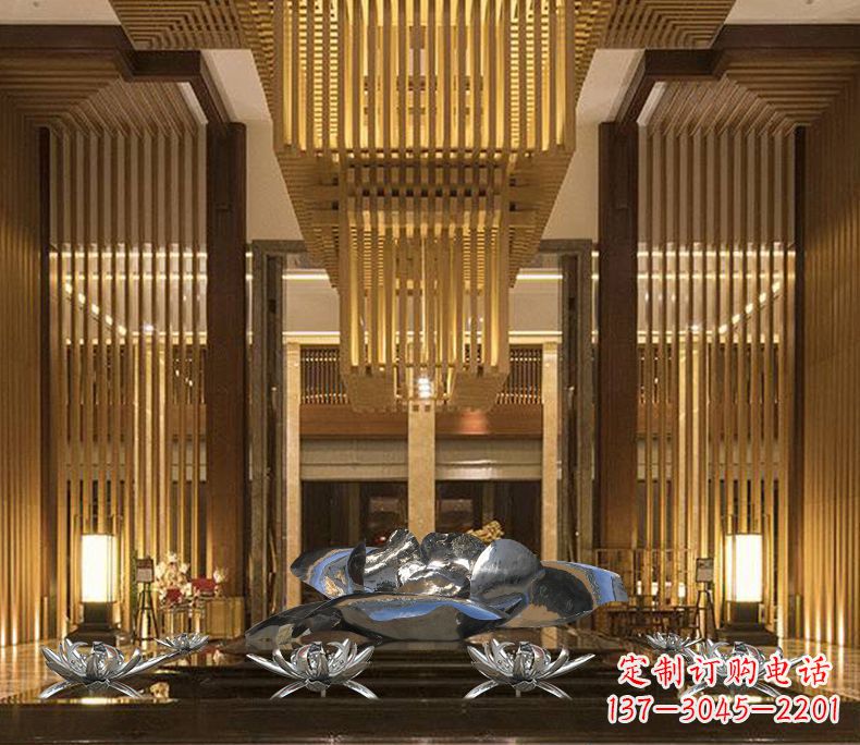 泰州专业定制莲花不锈钢雕塑