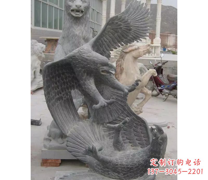 泰州中领雕塑推出的石雕老鹰是一款充满生机与力…