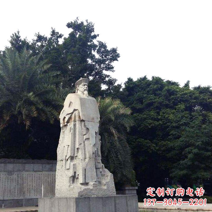 泰州林则徐石雕塑,融合古典韵味与现代气息