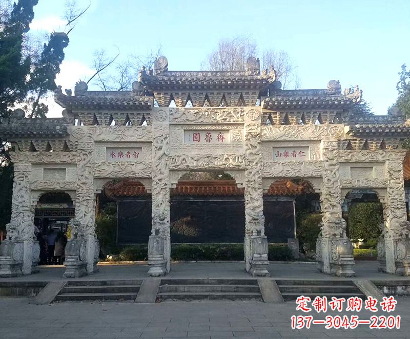 泰州传承石雕牌坊楼，领雕塑带来您极致定制