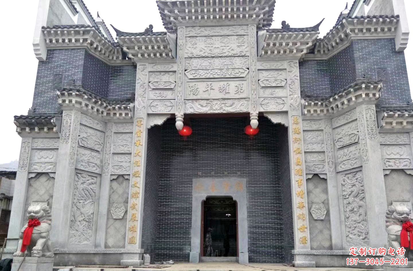 泰州陵园石雕牌坊|精湛的雕塑工艺