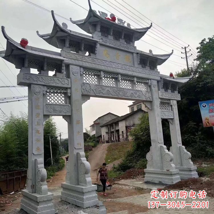 泰州领雕塑-专业的石牌坊雕塑定制