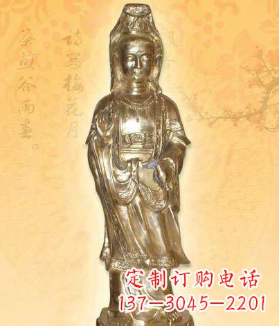 泰州鎏金观世音菩萨雕塑,让你神马都不愁