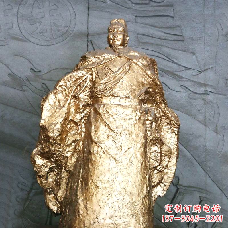 泰州鎏金明太祖雕像,精美历史纪念品