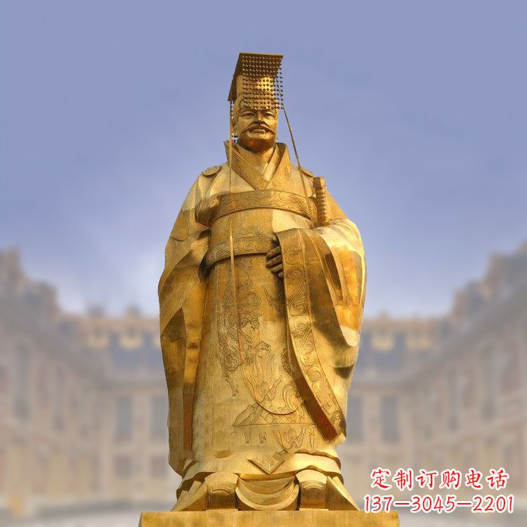 泰州秦始皇铜雕塑,传承历史荣耀
