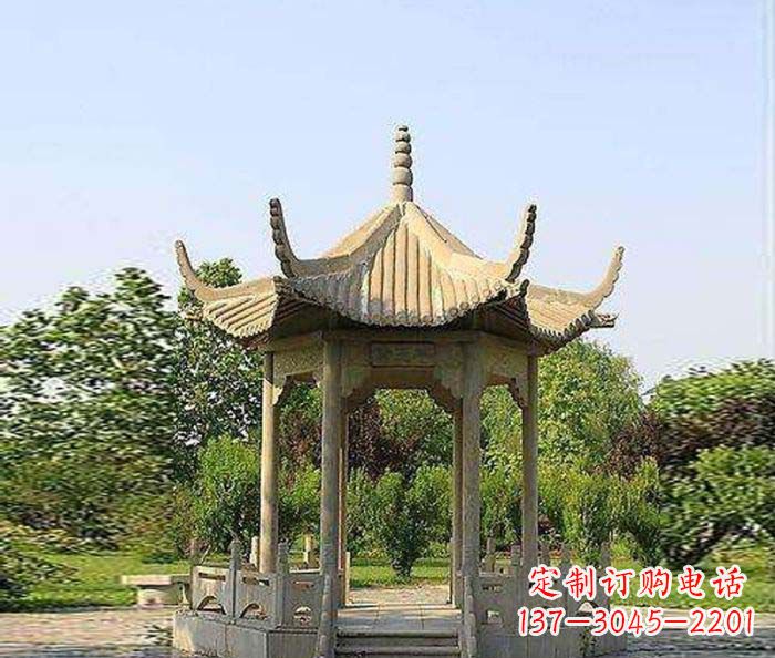 泰州六角凉亭雕塑:精致而经典