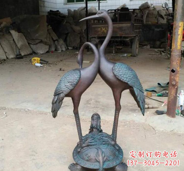 泰州龙龟仙鹤铜雕——传承传统,增添福气