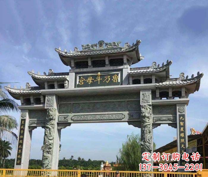 泰州独具特色的石雕牌坊雕塑