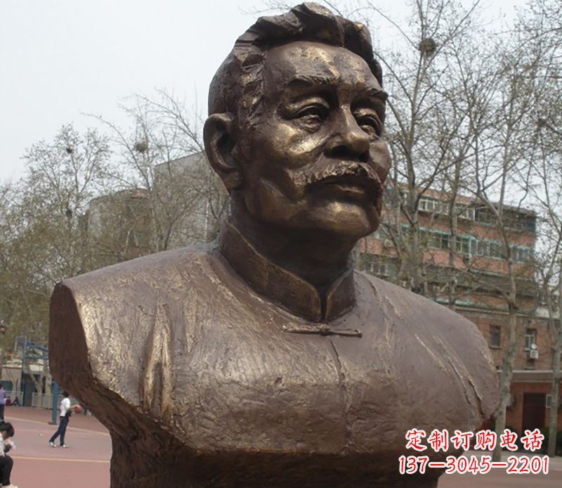 泰州鲁迅胸像名人铜雕是中领雕塑公司定制的一款…