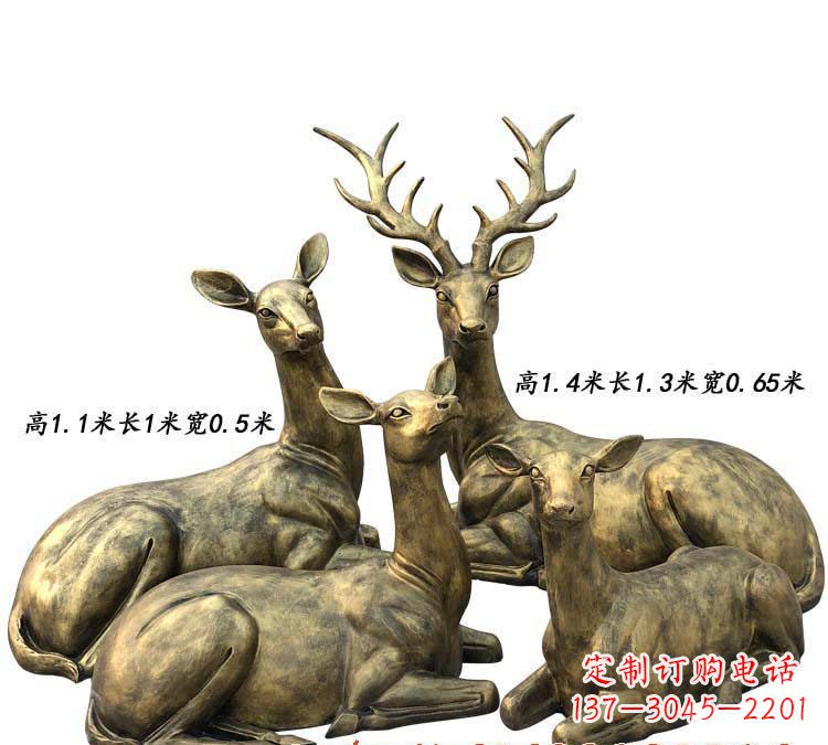 泰州精致鹿群铜雕,雕刻出无可比拟的优雅