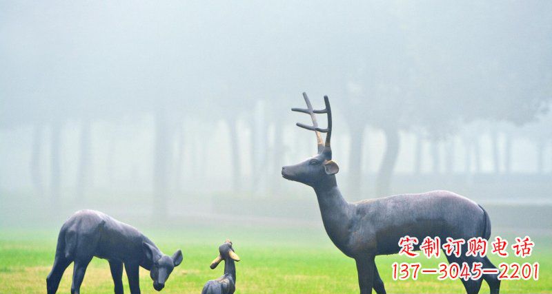 泰州鹿一家:精美绝伦的动物铜雕
