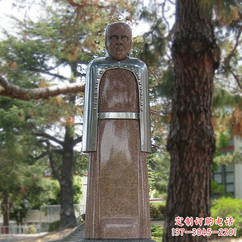 泰州纪念伟大的名人:路易斯·巴斯德抽象雕像