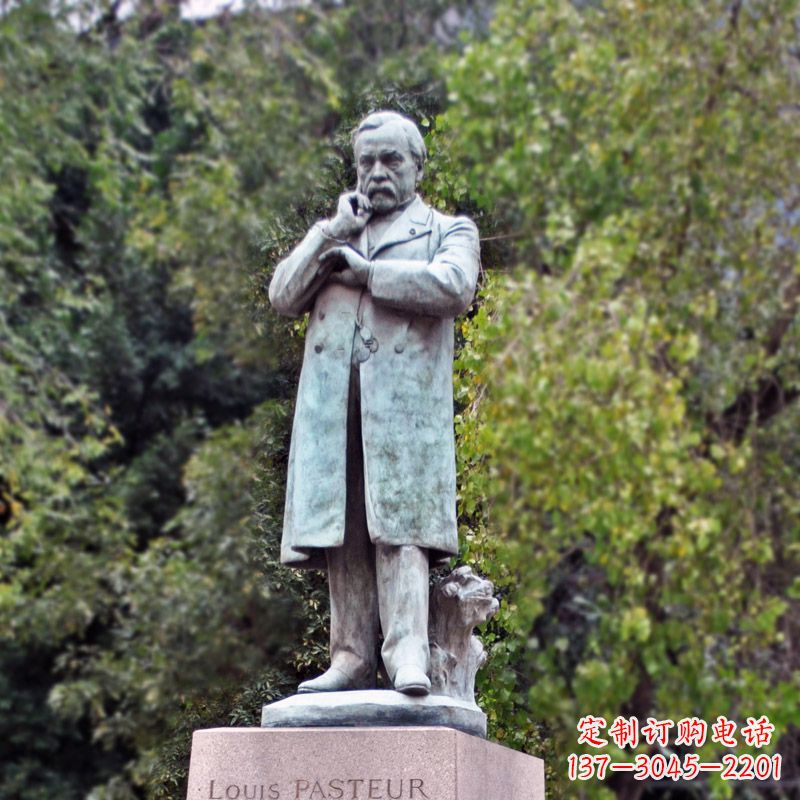 泰州领雕塑-路易斯·巴斯德站姿雕像