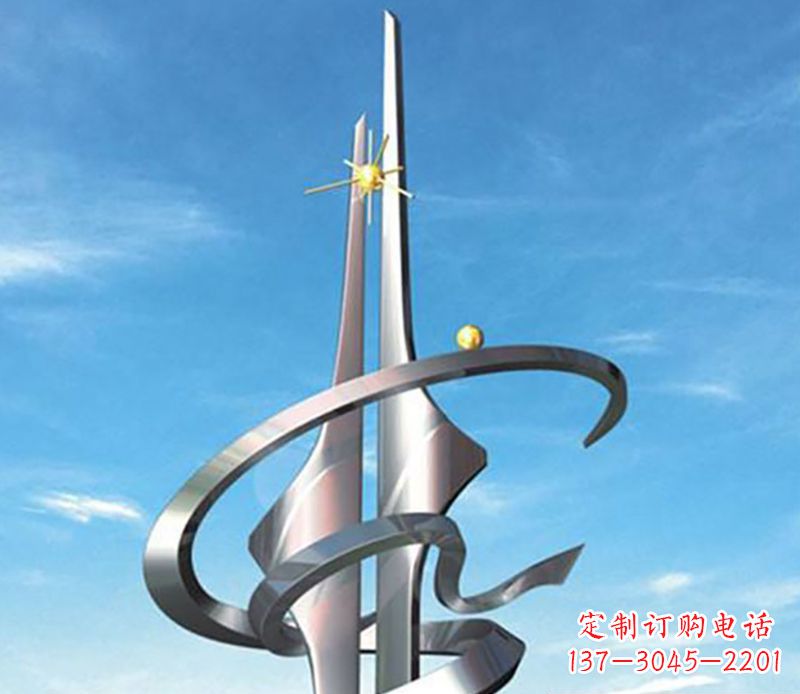 泰州螺旋飘带广场雕塑,精美而出众