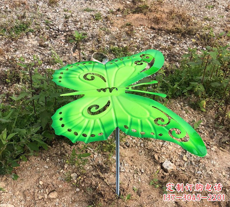 泰州绿色不锈钢蝴蝶雕塑