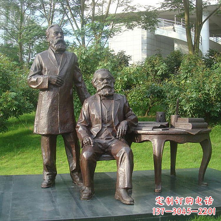 泰州恩格斯铜雕塑,现代城市情景细节体现