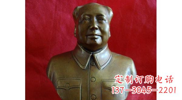 泰州毛主席伟人胸像铜雕,精美纳米工艺制作