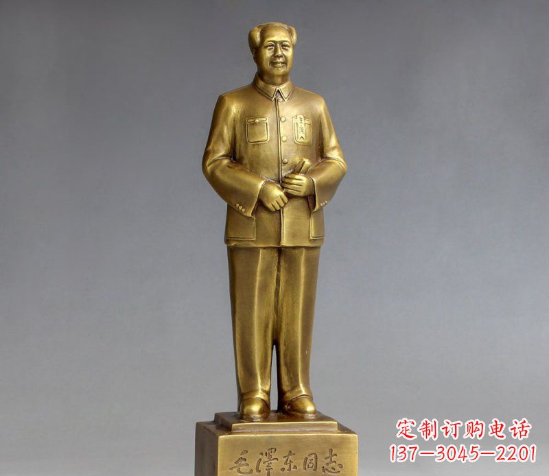泰州毛主席校园人物铜雕